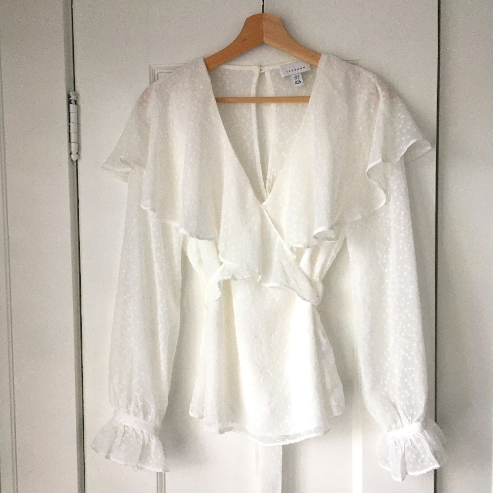 Topshop Frill Collar Blouse - Very 90's